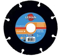 Leman - Disque à tronçonner HM carbure D. 125 X 1,0 X 22,23 mm - Bois, bois clouté, plâtre
