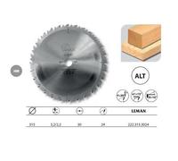 Leman - Lame carbure de débit avec anti-recul 315x30x24z - 222.315.3024