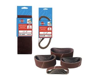 Leman - Lot de 10 bandes toile pour machine portative 100 x 620 mm Gr. 40 pour bois et métal - 100.620.040 - Leman