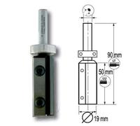 LEMAN Mèche affleureuse plaquettes réversibles + guide sup - 838 - 19 mm / 8 mm / 50 mm