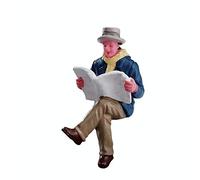Lemax 72506 Figurine Village de Noël : Lire des papiers du Matin
