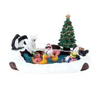 Lemax : Baignade Au Pole Nord, Père Noel Et Lutins
