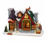 Lemax Cabane à goûter du Père Noël avec adaptateur 4,5 V 100 mA #45271