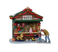 LEMAX Jouet de Père Noël Jouets de l'Atelier du Père Noël en résine (Hauteur 13,9 x 19,5 x 9,5 cm)