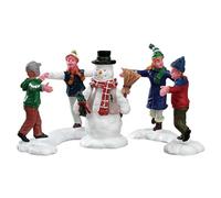 Lemax Lot de 3 bagues de Village de Noël Autour du Bonhomme de Neige - 52112