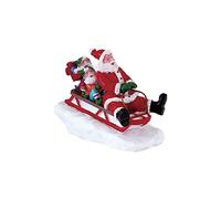 Lemax : Père Noël Et Lutins sur Une Luge