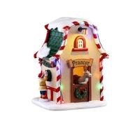 LEMAX Prancer's Den Tanière à Rennes avec lumières LED Prancer's Den en résine H12,5 x 9,6 x 8,5 cm