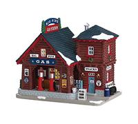 Lemax Village Collection Vail Village 75205 Station d'essence avec éclairage en pin