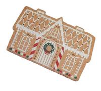 Lembeauty Paillasson Maison en Pain d'épices, paillasson de Maison en Pain d'épices, Tapis d'extérieur antidérapant, Tapis de décoration de Noël pour entrée, Porche, Salle de Bain