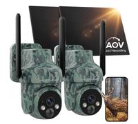 Lemnoi Caméra de Chasse 4G Solarire avec Enregistrement 24H | Caméra Solaire avec Carte SIM sans WiFi, Suivi Automatique Humain, Vision Nocturne, Audio Bidirectionnel, Accès Distant, IP66