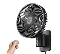 LEMOISTAR Petit ventilateur de 20,3 cm avec télécommande, oscillation à 90°, 4 niveaux de vitesse, 4 minuteries, inclinaison réglable, câble de 177,8 cm, silencieux, chambre d'angle