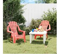 Lemon 2 Pcs chaises de balcon,VIDAXL, Chaises de jardin pour enfants lot de 2 rouge 37x34x44 cm PP CCL46543987
