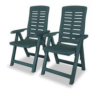 Lemon 2 Pcs chaises de balcon,VIDAXL, Chaises inclinables de jardin lot de 2 Plastique Vert CCL39550529