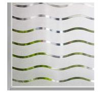 LEMON CLOUD Film pour Fenêtre Intimité Givré Auto-Adhésif Fenêtre Autocollant Pas de Colle Statique Cling Film de Verre Opaque Protection UV Motif Vague 44,5x300cm