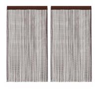 Lemon Lot de 2 Rideau en fils VIDAXL - rideau à franges - 100 x 250 cm Marron CCL70966939