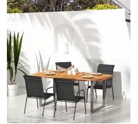 Lemon Lot de 4 chaises de balcon,VIDAXL, Chaises de jardin 4 pcs Acier et textilène Noir CCL32688533