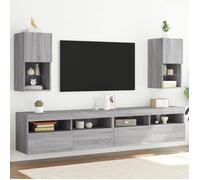 LEMON*Meubles TV - et Lumières LED - 2 pcs - sonoma gris 30,5x30x60 cm - Design Classique SOLOMON07 5013