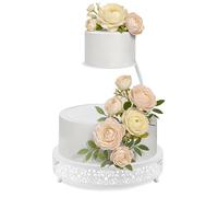 LemonRoad Lot de 2 séparateurs de gâteaux flottants blancs pour gâteaux de mariage, desserts, 15,2 cm, 20,3 cm, 30,5 cm - Pour centre de table, fête d'anniversaire de mariage (classique)