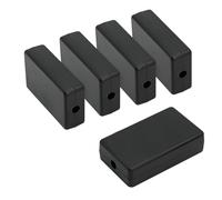 LeMotech Lot de 5 petites boîtes de jonction en ABS - Noir - Mini boîtier de projet pour circuits imprimés - Boîte de distribution - Dimensions extérieures : 60 x 36 x 17 mm