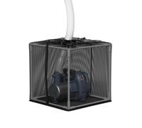 Lempefe Sac filtrant pour pompe de bassin - Boîte de barrière en maille anti-obstruction avec sangles réglables, grand sac de barrière de pompe, panier de boîte pour bassin d'eau, filtre extérieur