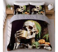 LEMRIXL Couette 1 Personne Enfant 90x190 cm Fantôme Blanc a3806 | Couette Imprimée en 3D Mignonne, avec 2 Taies d'oreiller 65x65cm, pour Garçon Fille, Déco Chambre d'Enfant, 4 Saisons