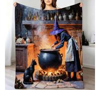 LEMRIXL Plaid Flanelle Douce et Chaude Sorcière Violette a4905 | Couverture Polaire en Polaire, Confortable et Respirante, Couverture de Canapé, Camping pour Adultes et Enfants, 150x200 cm
