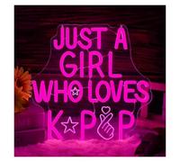LEMST néon signe Kpop Néon Signe USB Alimenté Lumière Led pour Studio de Musique Fête Bar Salle Jeux Chambre Décoration Anniversaire 32.3x31.5cm