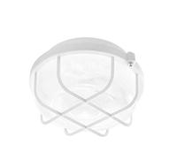 Lena Lighting Plafonnier LED rond en saillie HV 5 W 210 mm 550 lm Ra > 80 3000 K IP44 IK06 Blanc Boîtier PC avec grille