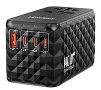 LENCENT Adaptateur de Voyage International 140W avec 1 USB-A et 3 USB-C PD