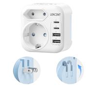 LENCENT Adaptateur de Voyage Japon Adaptateur Prise Type A avec USB-C Prise Pliable pour États-Unis USA Canada Mexique Thaïlande New York