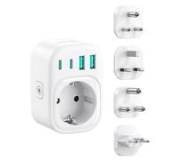 LENCENT Adaptateur de Voyage Universel Type D, G, M, N Adaptateur de Prise électrique International pour Angleterre, Inde, Sri Lanka, Brésil, Afrique du Sud, Hong Kong et la Malaisie
