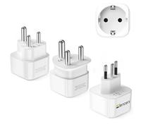 LENCENT Adaptateur Prise Afrique du Sud, Prise Type D/M/N Pack de 3 | Adaptateur de Voyage Mise à la Terre pour Appareils à Forte Puissance, Boîtier Ignifugé, Compact et Léger