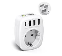 LENCENT Adaptateur Prise Australie AUS Chinois avec 3 Ports USB et 1 Type C Adaptateur de Voyage France vers pour Australie, Chine, Argentine, la Nouvelle-Zélande, Fidji, Type I