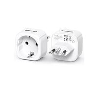 LENCENT Adaptateur Prise Brésil, Adaptateurs de Voyage Type N pour Brésil vers France, Prise brésilienne Protection Sécurité pour Déplacement Vacances pour Voyage au Bresil, 2 Pièces