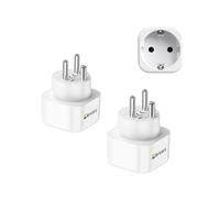 LENCENT Adaptateur Prise Danemark, Lot de 2, Prise Type K pour Prises du Danemark/Groenland, Adaptateur de Voyage convertissant fiches Type C/E/F européennes (France) vers Type K