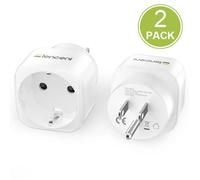 LENCENT Adaptateur Prise France vers Américaine USA 2 Colis,2500W 10A,2Broches FR vers 3Broches US Canada Mexique Pays prise Type B