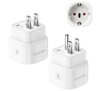 LENCENT Adaptateur Prise USA combiné Type A et B France vers USA États-Uni | Lot de 2, Design Compact, pour Americaine, Canada, Costa Rica, Mexique, Thaïlande, Vietnam, République Dominicaine, Colombie