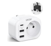 LENCENT Type G Adaptateur Voyage France vers UK, Franc vers Prise Anglaise