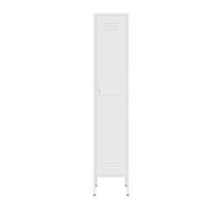 Lendo Online Armoire Métallique Vestiaire - Meuble de Rangement Industriel en Acier - Armoire Haute pour Bureau Maison Atelier - 35x50x180 cm / 90x50x180 cm (Blanc, 35x50x180cm)
