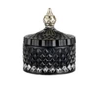Lene Bjerre Bocal avec couvercle Miya Ø8.5cm Gris foncé/noir