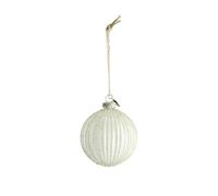 Lene Bjerre Boule de Noël Norille Ø8 cm Antique white-argent