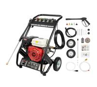 LENJKYYO Nettoyeur Haute Pression Thermique 7.5 CV 190 Bar Nettoyant Moteur Essence Laveur Haute Pression Professionnel Moteur 4 Temps Démarrage Lanceur 3400 TR/Min