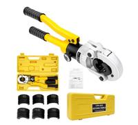 LENJKYYO Pince à Sertir Hydraulique 8 Tonnes Pince à Sertir Multicouche 16-32mm Sertisseuse Multicouche Avec 4 Mâchoires Tête Rotative 360°Pour tube composite et raccords TH Profil Crimp pince à serti