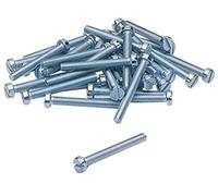 LENNIE, Vis métaux tête cylindrique fendue, Zingué blanc, Ø6x80, Vis à métaux tête cylindrique fendue (TCF), Livré sans écrou, En acier, Conditionnement par boîte, Boite de 200