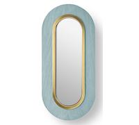 Lens Lampe murale à LED anneau métallique ovale en or Bleu Marine LZF Lamps - LENS OV A GD LED DIM0_10V
