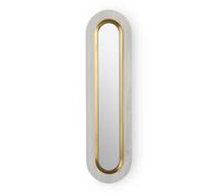 Lens Lampe murale à LED ovale allongé Anneau métallique en or Gris LZF Lamps - LENS A SOV GD LED DIM0_10V