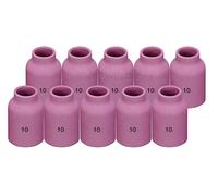 Lentille de gaz TIG Buse en alumine Tasses en céramique Grande série 53N Fit SR DB WP 9 17 20 18 26 Torche de soudage TIG (53N88#10 D16.0x48mm 10pk)