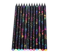 LenTLy 12 Crayons de Dessin, Lot de Crayons pour Esquisse et Dessin Blackwood Set Crayon Dessin et Croquis Crayons Fusain vec Strass Incrustés Art Supplies