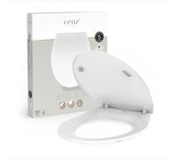 Lenz JENO SLIM - Abattant WC - Forme ovale - Fermeture douce - Amovible pour le nettoyage - Surface hygiénique - Montage par le haut - 41040161