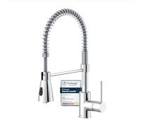 Lenz Robinet de cuisine KALANI² en chrome - Douchette flexible avec 2 types de jet - Fixation EasyFix confortable par le haut - Finition de qualité - 46070302